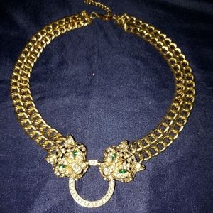 Crystal Tiger statement necklace